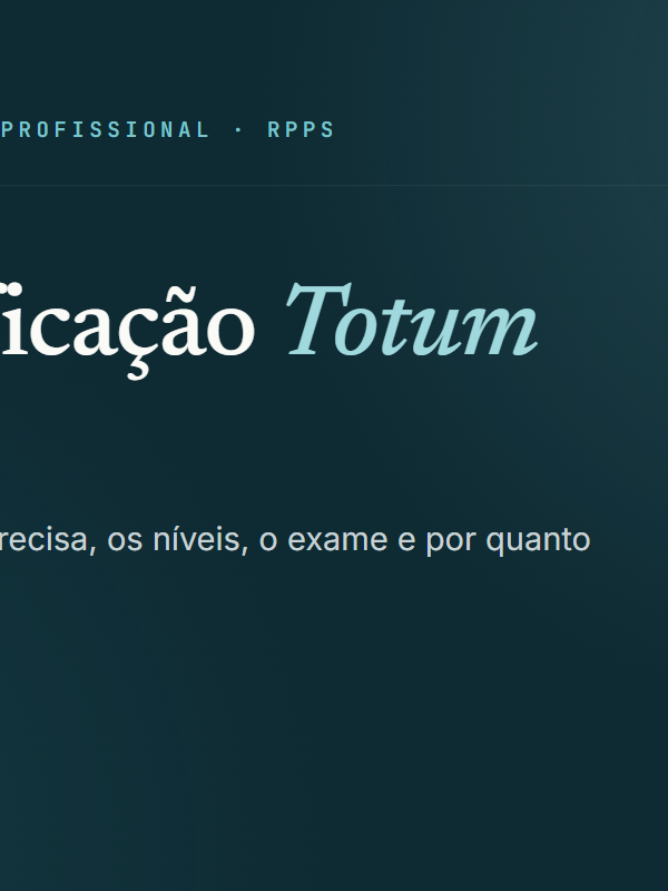 Certificação Totum RPPS: o que é, níveis e como se certificar em 2026